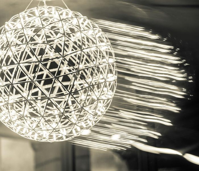Abstract glowing geometric sphere representing inner balance and focus